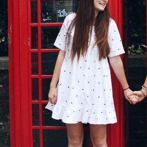 Zara Black & White Polka Dot Dress Size S